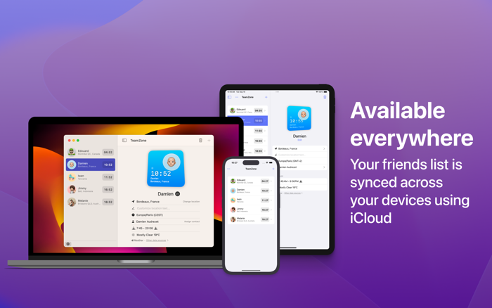 TeamZone • World Clock Widget
