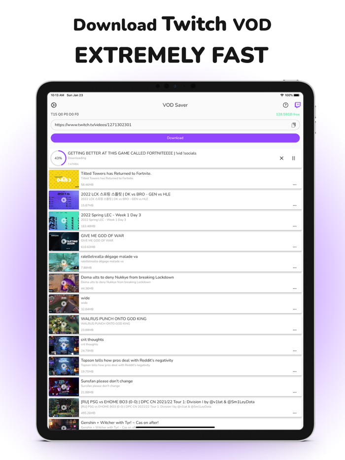 VOD Saver Save for Twitch