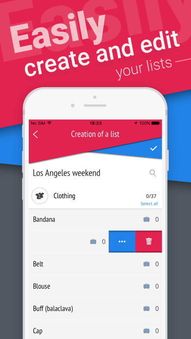 uPackingList XL Screenshot