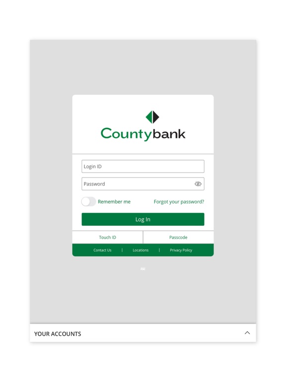 Countybank Mobile Banking iPad screenshot 1 - Finance app