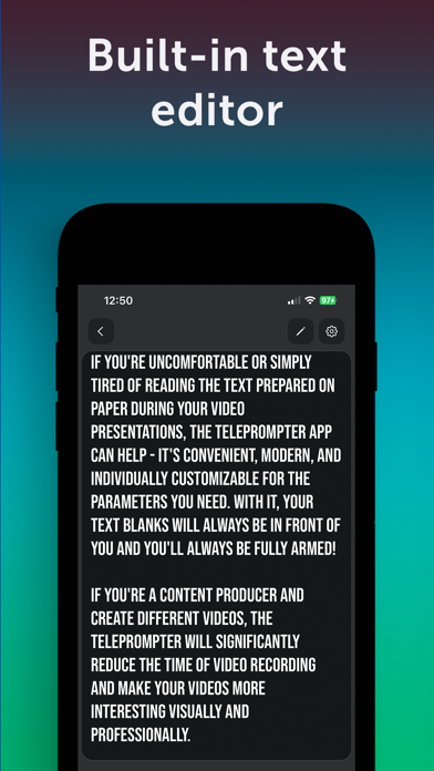 Teleprompter Automatic Screenshot