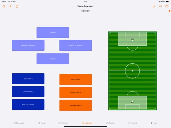 MyVideoAnalyser Remote iPad app afbeelding 5
