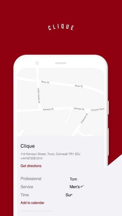 Clique Barbershop Screenshot
