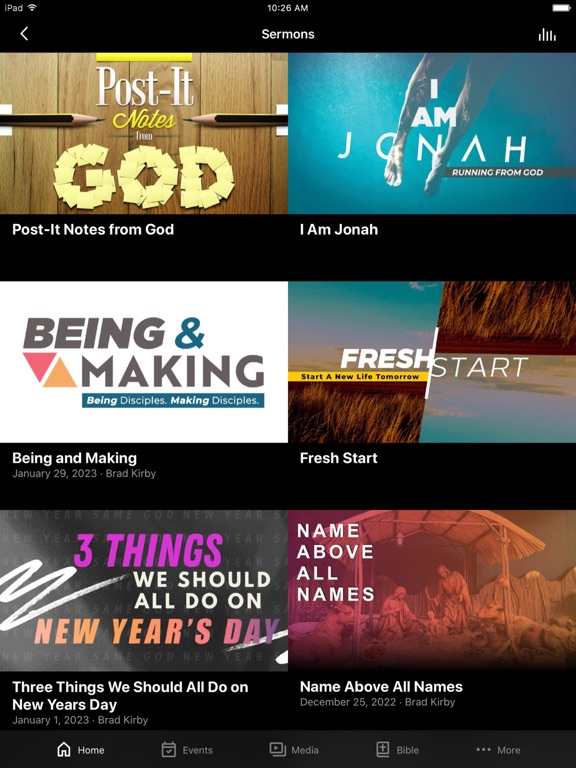 Eastwood Baptist Church iPad screenshot 2 - Education app