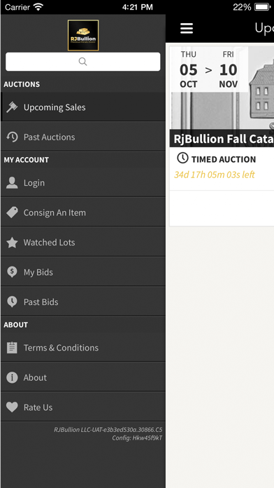 RJB Auctions Screenshot