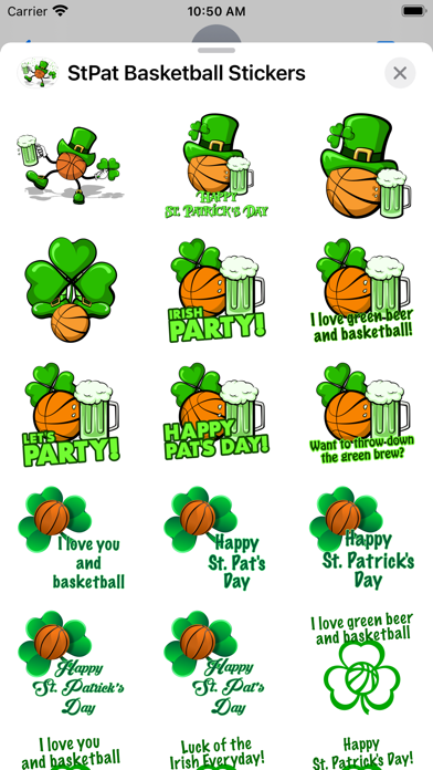 St Pat's Basketball Stickers Screenshot