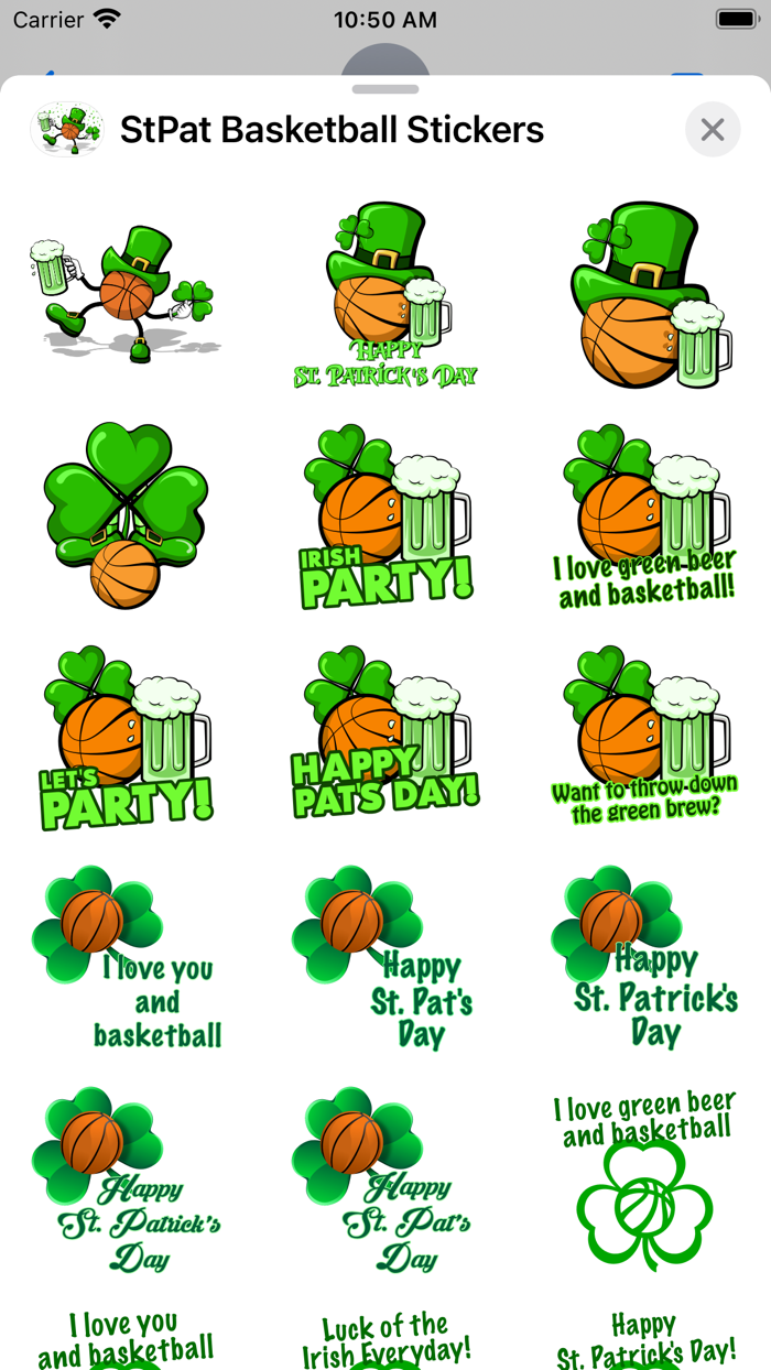 St Pats Basketball Stickers