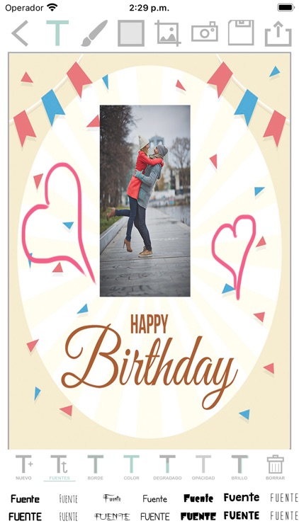 Create birthday cards photos