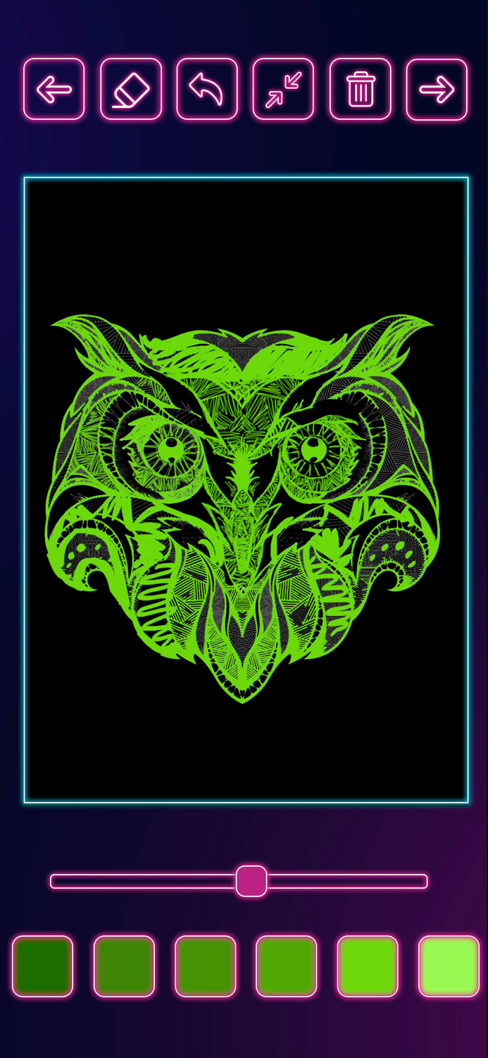 Draw with neon on screen