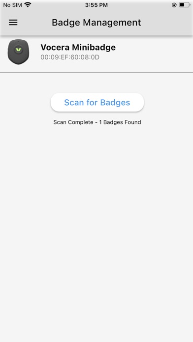 Vocera Mobile Badge Utility Screenshot