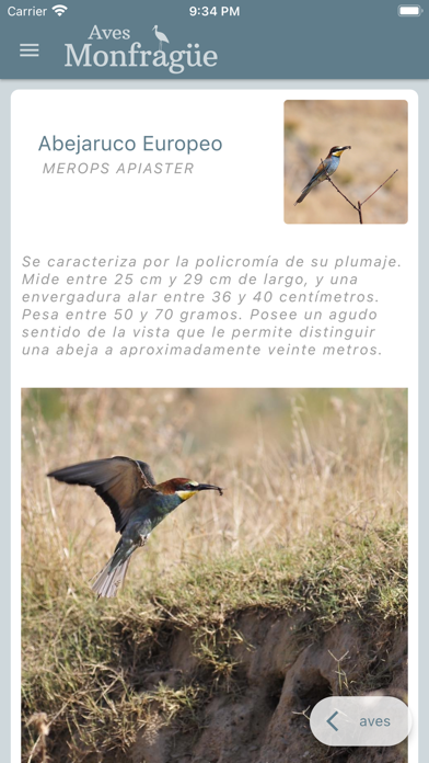 Aves Monfragüe Screenshot