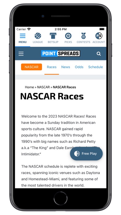 Point Spreads Screenshot