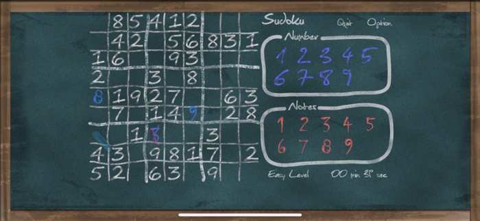 Sudoku on Chalkboard