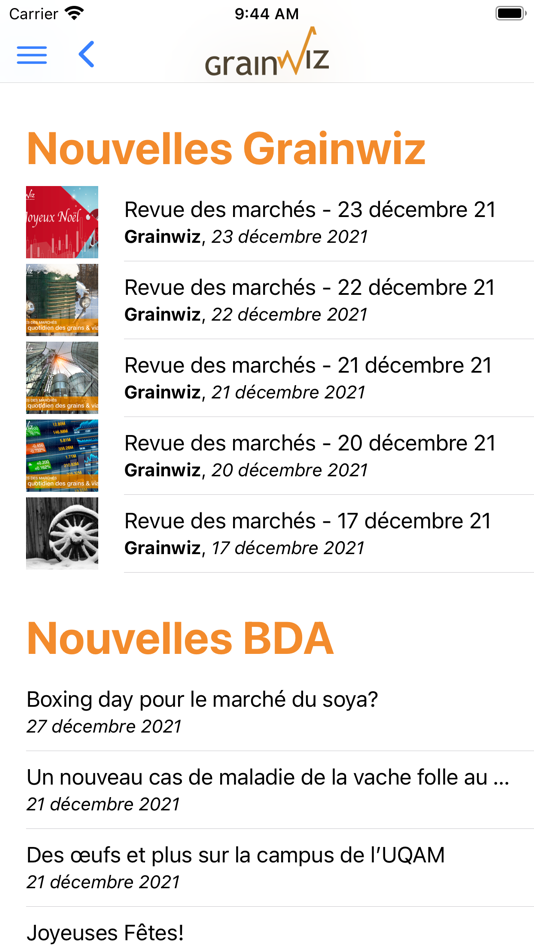 #2. Grainwiz (iOS) By: Les Services Grainwiz inc.