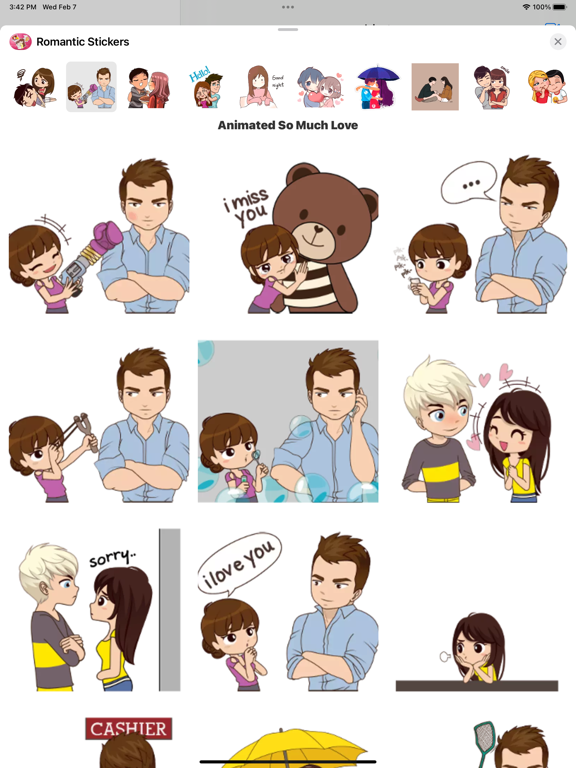 Screenshot #4 pour Animated Romantic Stickers !