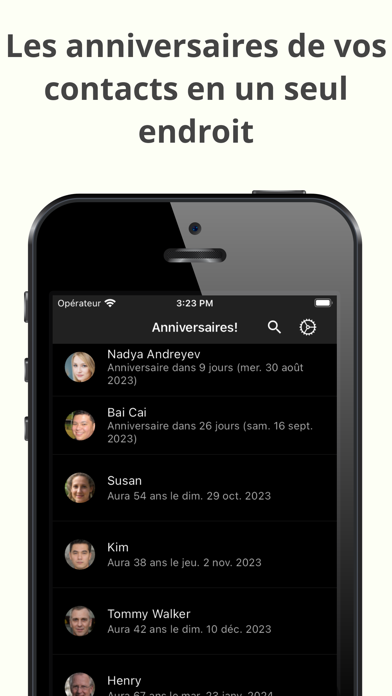 Screenshot #1 pour Anniversaires !
