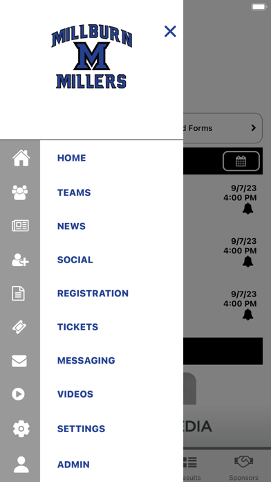 Millburn Millers Athletics Screenshot