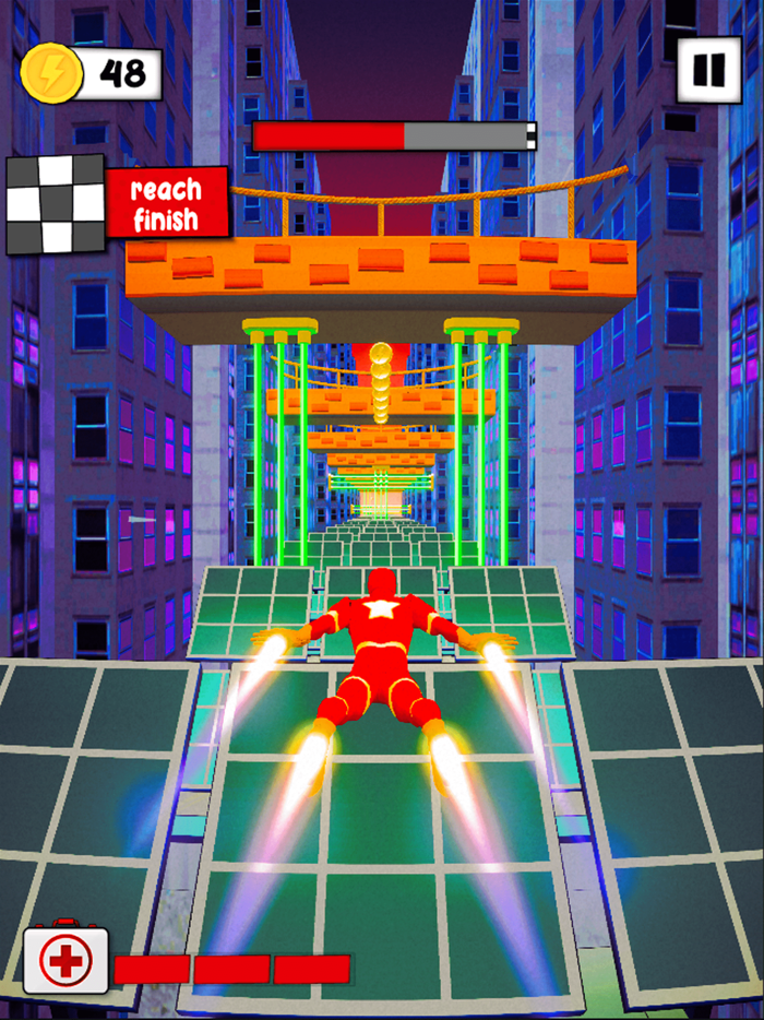 Superhero Run Robot Invasion