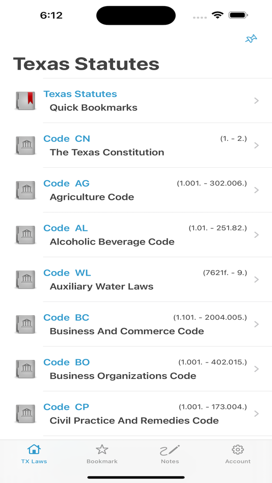 #1. TX Laws, Texas Statutes Codes (iOS) โดย: Nirmala T V