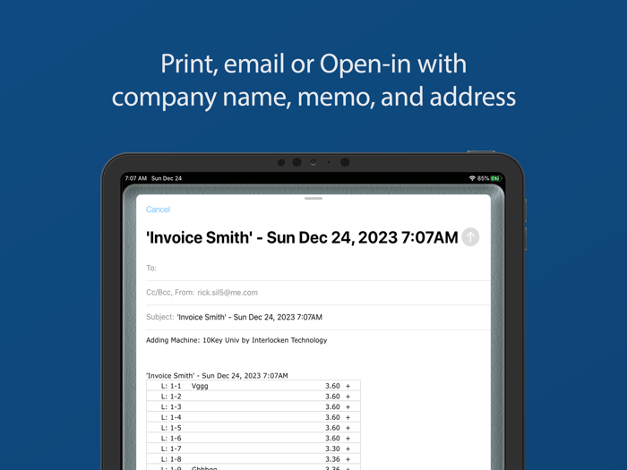 Adding Machine 10Key for iPad