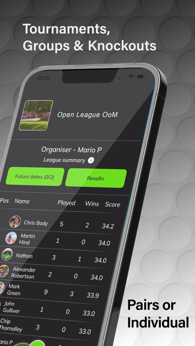 The Golfers App Screenshot