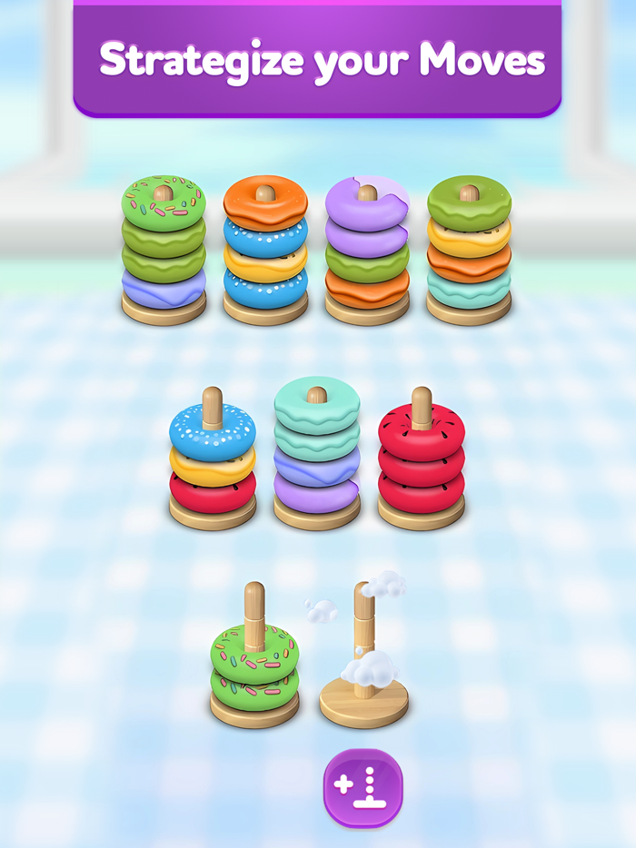 Hoop Stack 3D - Color Sort