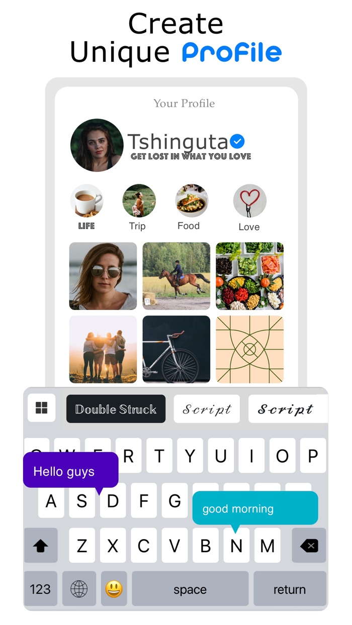Font KeyboardFancy Text and Gif