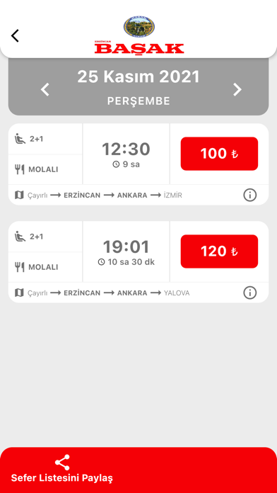 Erzincan Başak Turizm Screenshot