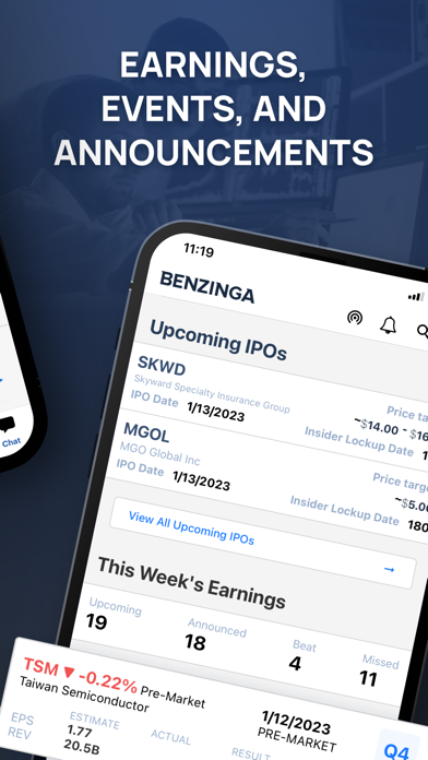 Benzinga Financial News & Data Screenshot