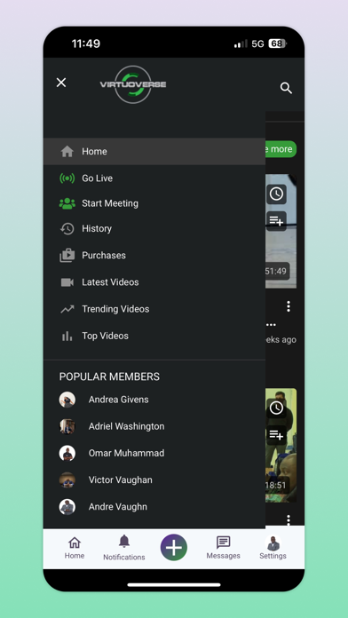 Virtuoverse iPhone screenshot 2 - Social Networking app
