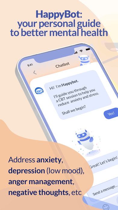 HappyBot: Emotional Wellness Screenshot