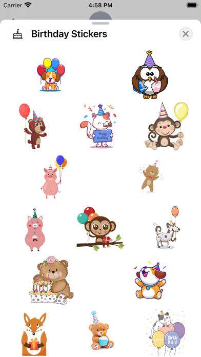 Screenshot #1 pour Birthday Stickers