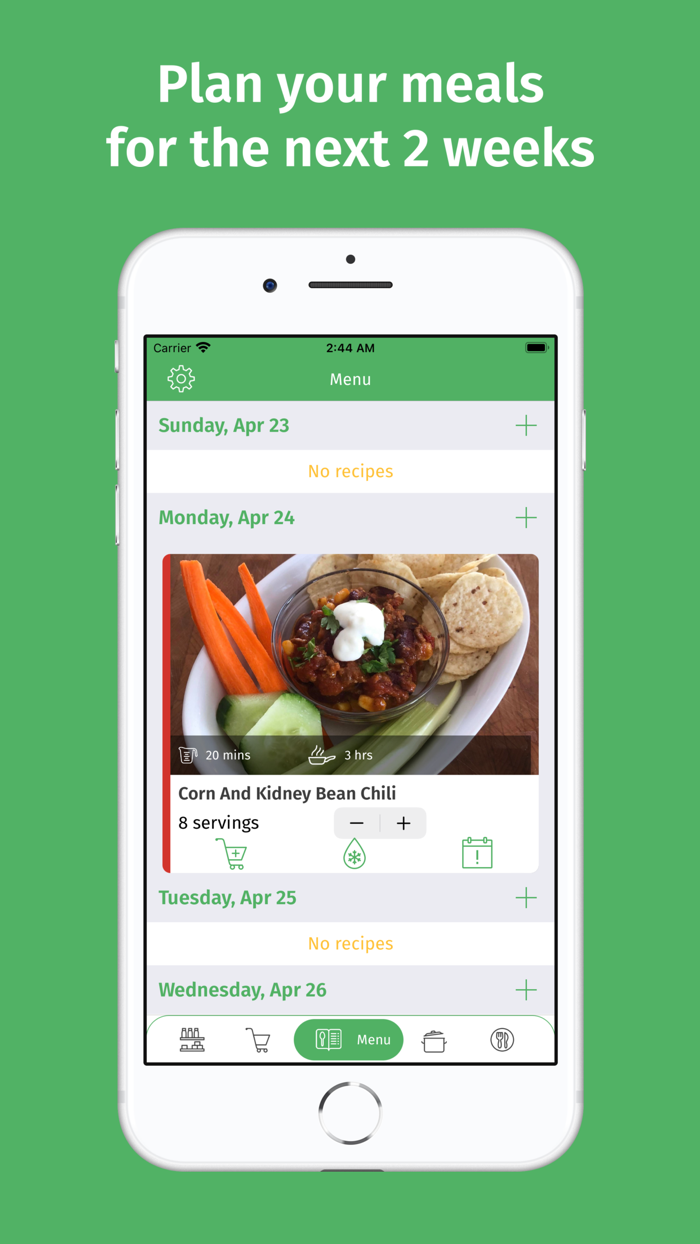 Cuisine Inventory and recipes