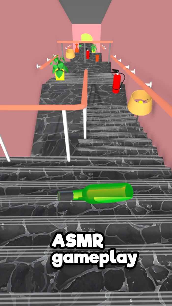 Bottle On Stairs - ASMR 3D