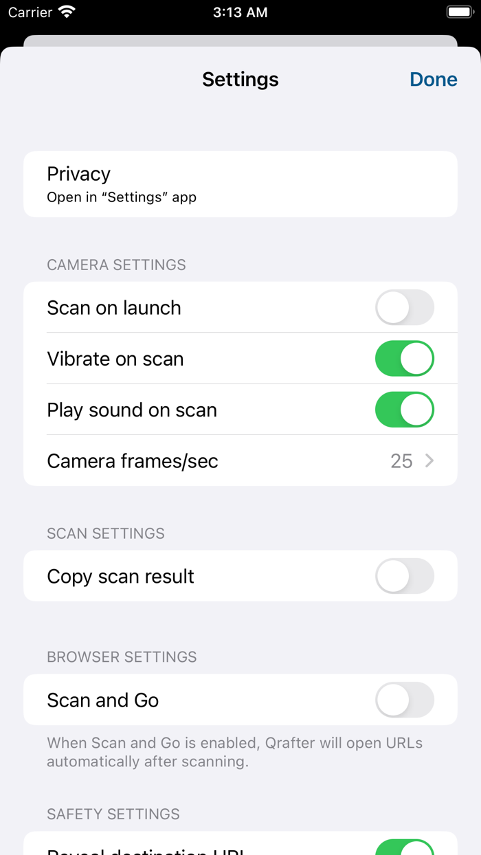 Qrafter QR Code Reader