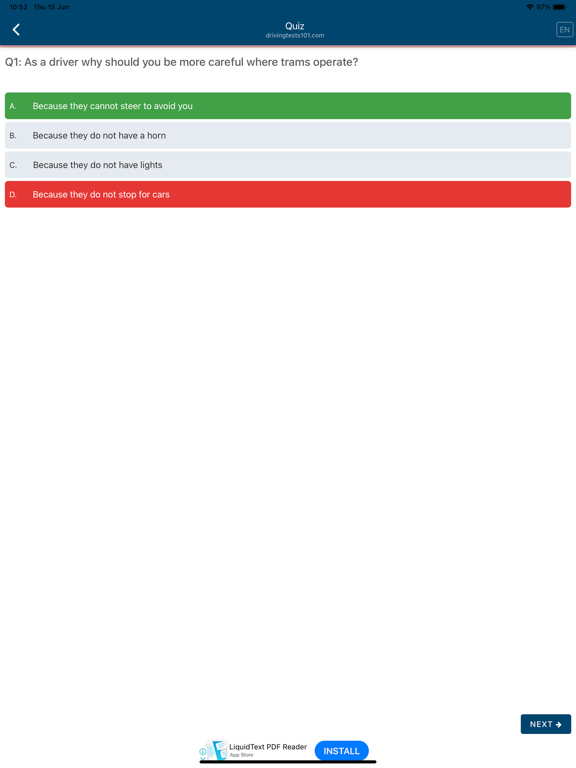 UK Driving Tests iPad screenshot