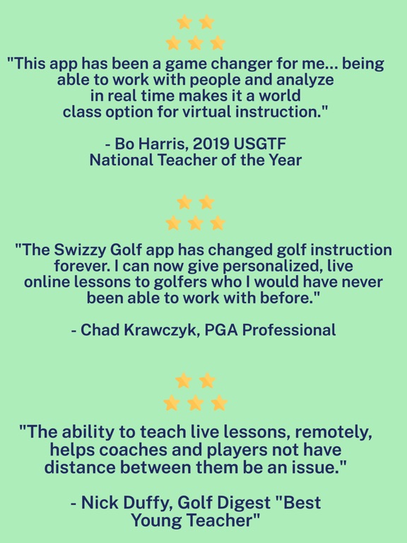 Swizzy Golf - Instructors iPad screenshot 8 - Sports app