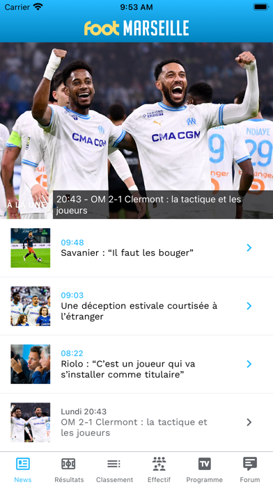 Screenshot #1 pour Foot Marseille