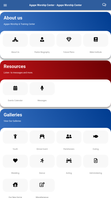 Agape Worship Center Screenshot