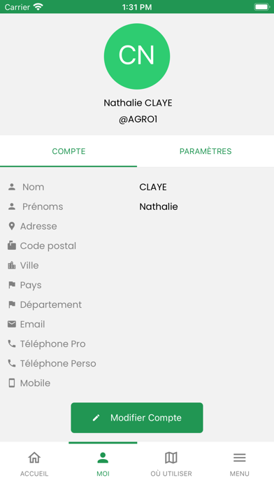 IntraSRP Filière Screenshot