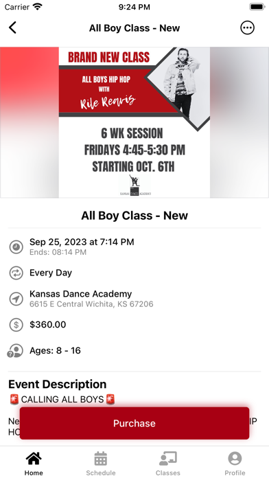 Kansas Dance Academy, Screenshot