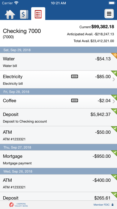 Chippewa Valley Bank Business Screenshot