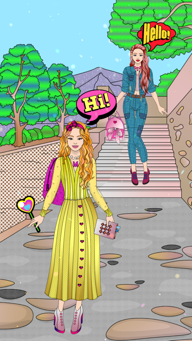 College Girl Coloring Dress Up Screenshot