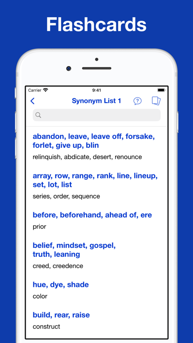 Latin-derived Synonyms Screenshot