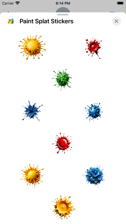 #1. Paint Splat Stickers (iOS) Podle: Paul Scott