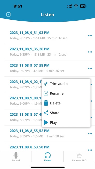 Screenshot #2 pour Voice Recorder for iPhones