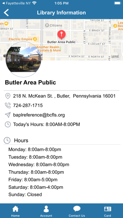 Butler Area Public Library Screenshot