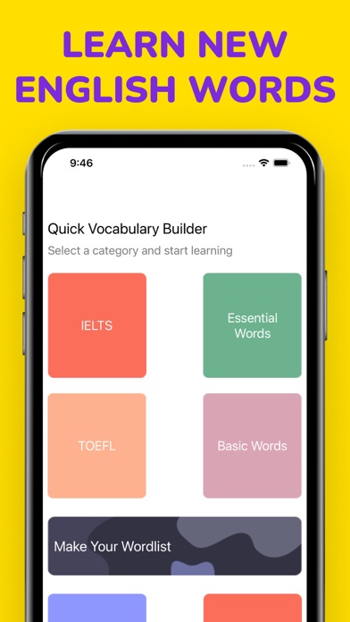 New Vocabulary Builder Vocab Screenshot