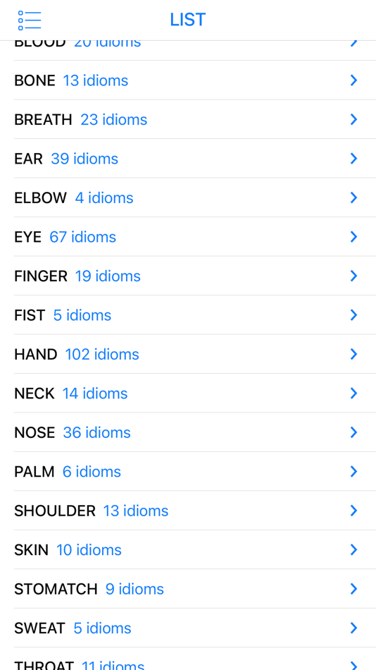 Time & Body idioms - 1.0.1 - (iOS)
