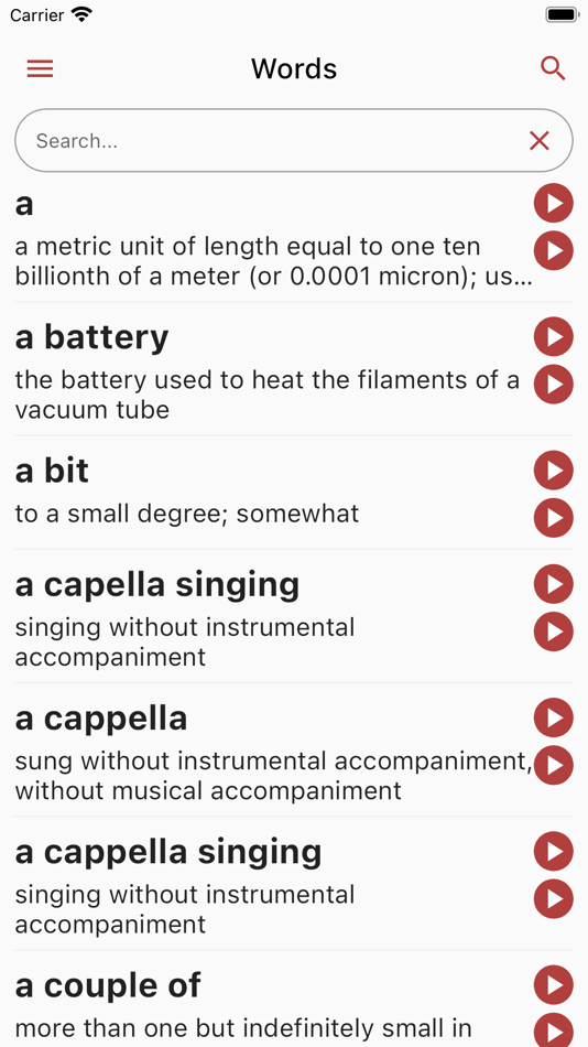 #1. English Dictionary 2.0 (iOS) 由: Nasar Kaliyarakath